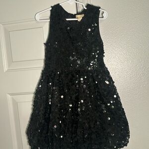 Girls dress size 3 used once in great condition super cute shiny black dress